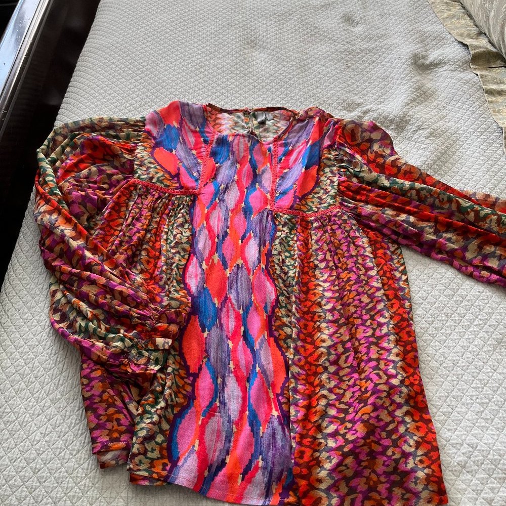Colorful and Fun Anthropologie Blouse